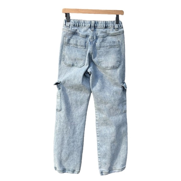 Vervet Flying Monkey Super High Rise Devin Cargo Dad Jeans Light Wash 26 T5926 - Picture 5 of 11